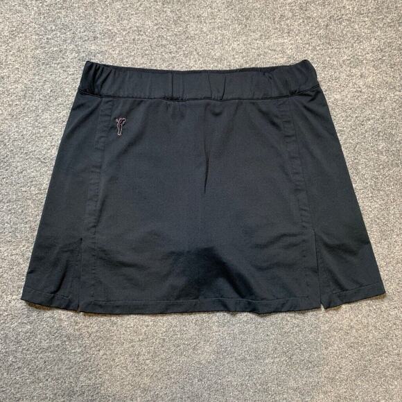 Golfino Skort Womens 4 Black Pull On Pockets Shorts Lined Performance Golf Mini - Picture 2 of 12